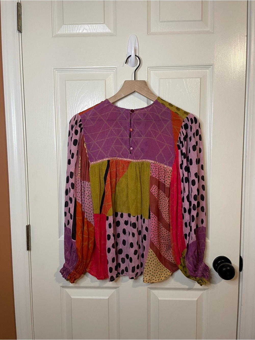 Bl-nk London by Anthropologie Miranda Blouse Size XS Funky Maximalist - Picture 9 of 9